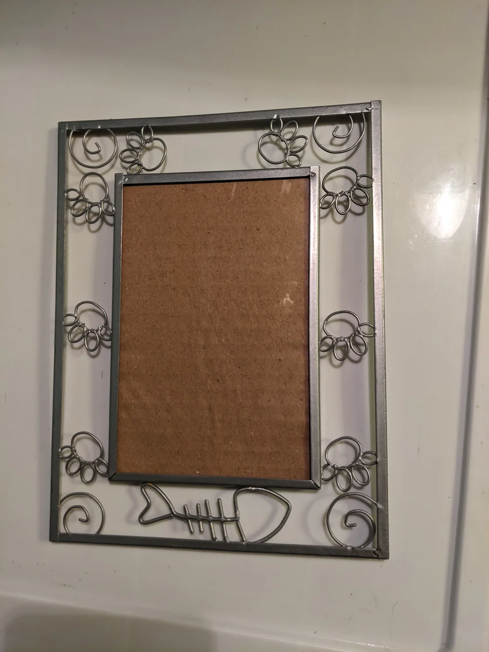 Unbranded Silver Floral Metal Photo Frame - 3.5x5
